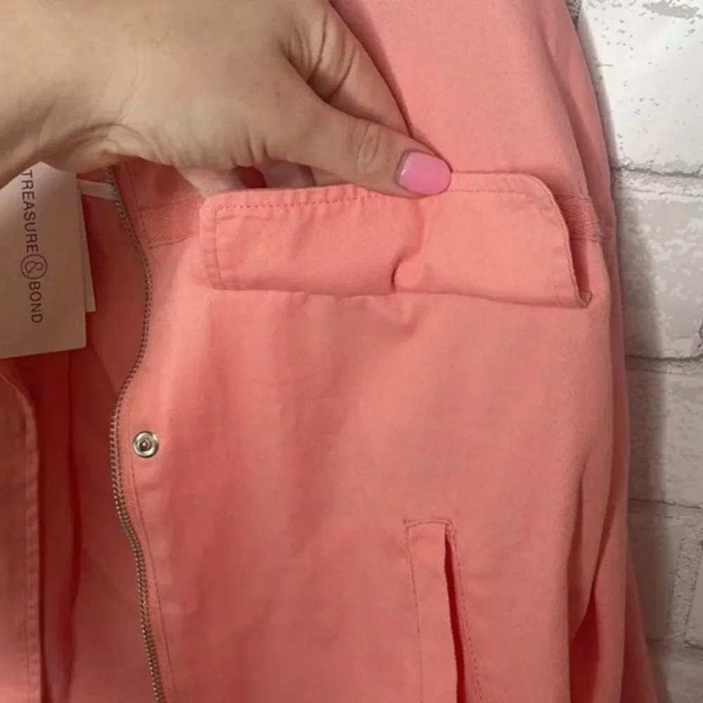 NWT Treasure & Bond Stand Collar Cotton Twill Jacket